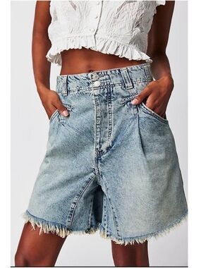 We The Free Nelson Denim Harem Shorts Size Small
